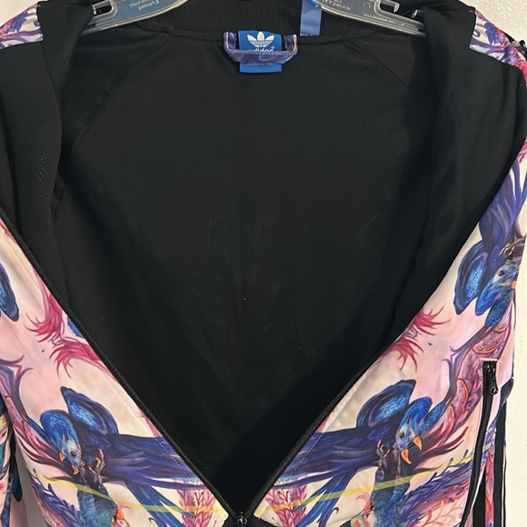 Vintage Adidas Originals Pink Floral Bird Trefoil Kaleidoscope Track Jacket XS - Picture 14 of 15